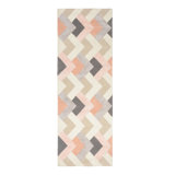 Right Away Chevron Area Rug in Ivory/Pink/Gray