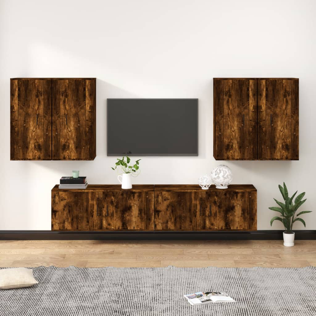 Solid oak deals floating tv unit