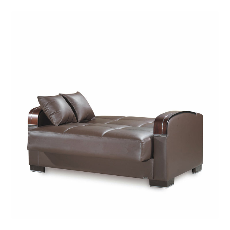 Causeuse convertible avec rangement Primenest, Brun