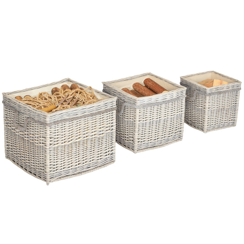50cm W Wicker Log Carrier
