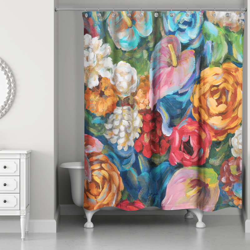 Olea Floral Shower Curtain