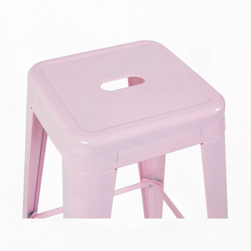 Tabouret de bar de 76 cm (30 pouces) de hauteur comptoir, ensemble de 2 tabourets de bar en métal sans dossier, non empilables