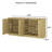 62.8" Wide Storage Cabinet Credenza with 4 Fluted Doors Sideboard, Contemporary Natural-1447556535
