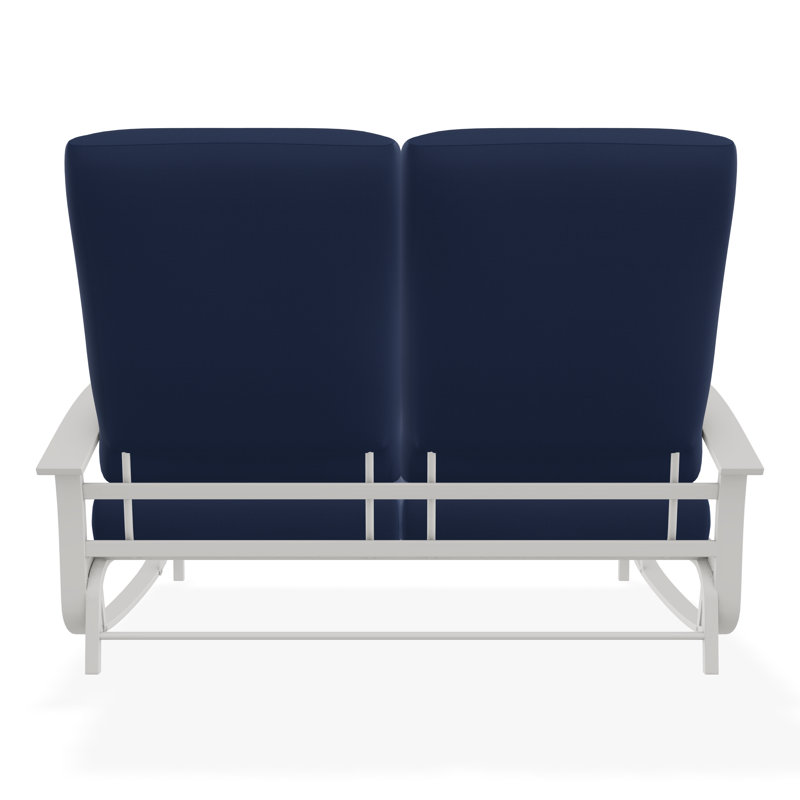 Belle Isle Outdoor Lounge Chair, Canvas Navy Sunbrella® Canvas, Snow