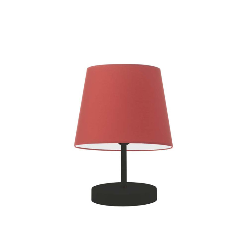 Deok Metal Table Lamp, Black, Red