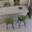 Ensemble de tabourets de bar 26 po en suède tissé 26 po, 360 pieds pivotants noirs, tabouret de comptoir rembourré avec repose-pieds (vert)