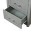 Armoire de rangement haute en bois aggloméré peint gris, unité autoportante avec 2 tiroirs et tablette réglable-1264505622