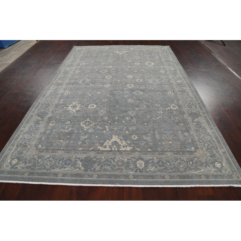 Tapis oriental en laine gris
