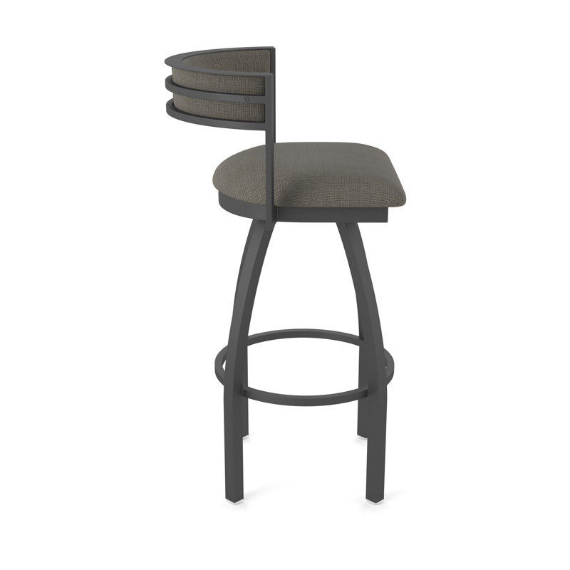 Tabouret Artémis, Tabouret de bar (siège d'une hauteur de 30 po), Étain, Tissu - graphique calice