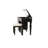 Black Vanity For Bedroom Furniture - Stool With Cozy Seat And Bin Color Comfy Drawers-977870045