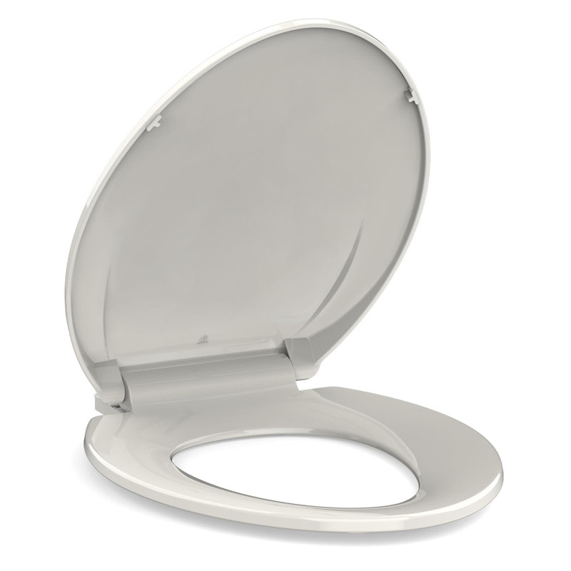 Toilet Seat Round,Toilet Seat With Quick-Release And Quick-Attach, Plastic Toilet Seat With Soft Close, Gray