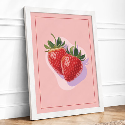 Strawberry Study Minimalist - Print