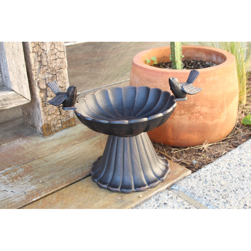 Bain d'oiseaux de table jihane, Cuivre antique noir