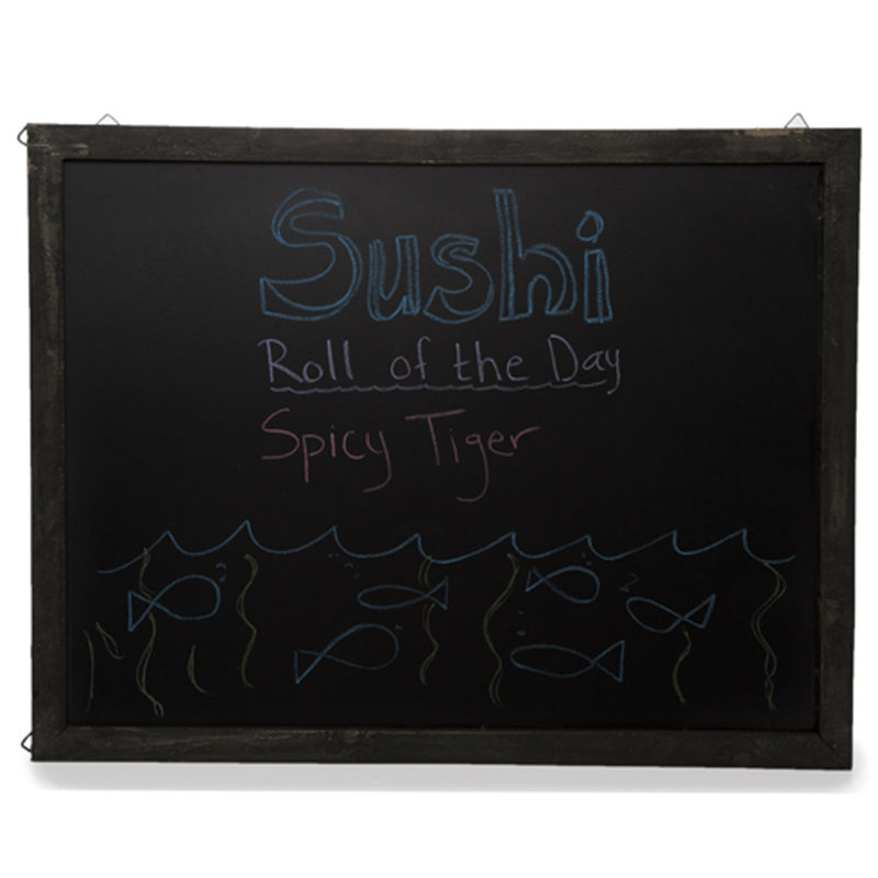 Tableau noir en bois, H 1 pi 11 po x l 1 pi 5 po, Anthracite