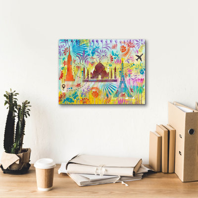 «World Repères» par Dean Russo, art mural sur toile