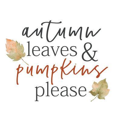 Autum Leaves And Pumpkins - Wrapped Canvas Print