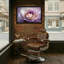 Plantes et fleurs, rose mauve, reproduction d'art sur toile-403695704