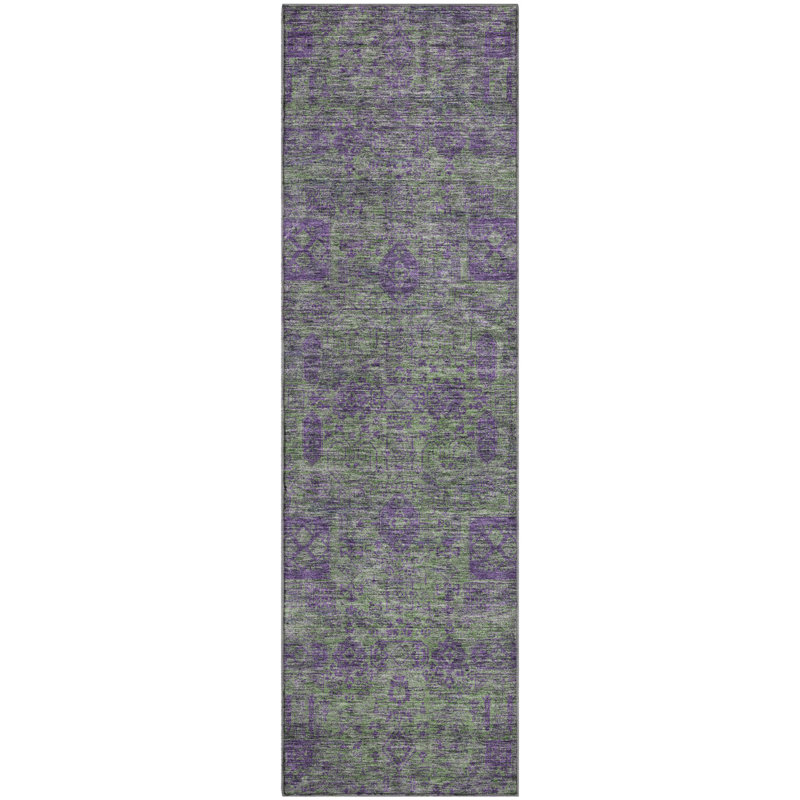 Premium Machine Washable Cerrito Fern Rug, Runner 2'3" x 7'6"