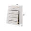 Commode 5 tiroirs Casilda, finition blanche