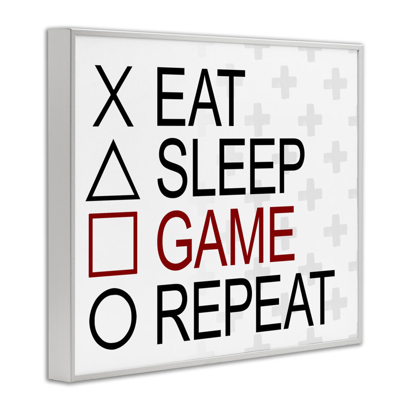 «Gamer Button Shapes», estampe numérique par SD Graphics Studio, Giclée encadrée blanc bord de mer, H 24 po x l 30 po