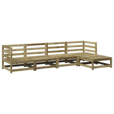 Brayden Studio Garden Sofas Armless 3 Pcs 70X70x67 Cm Solid Wood