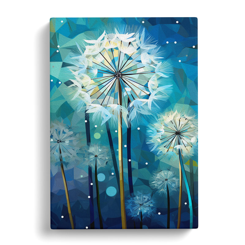 Dandelion Cubism - Print, 76cm H x 50cm W x 3cm D