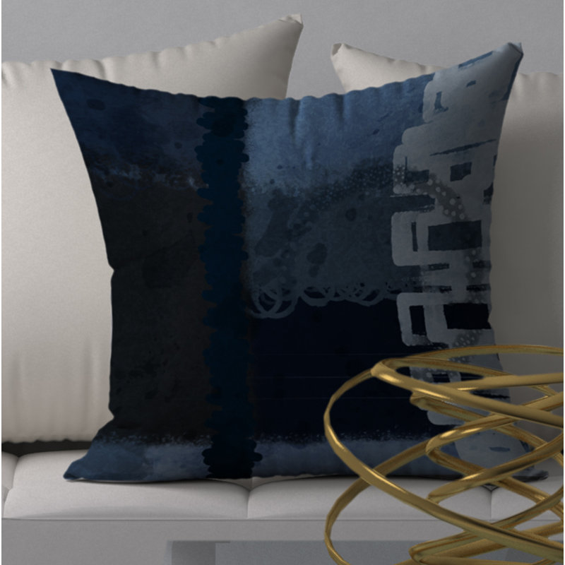 Abstract Throw Pillow, 24" H x 24" W