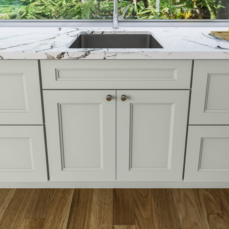 Armoire de cuisine à évier Sinber, 30", Double shaker Laguna Grey