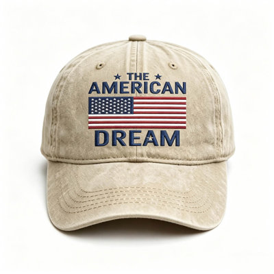 The Americans Dream Vintage Washed Hat  Patriotic USA Flag Cap