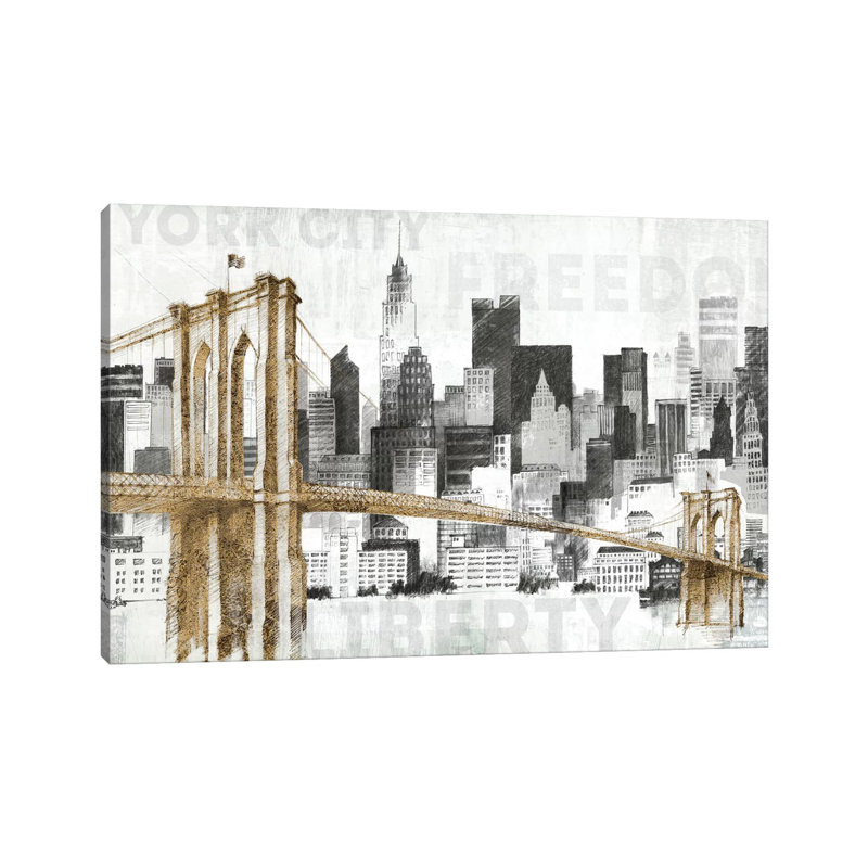 New York Skyline I by Avery Tillmon - Wrapped Canvas Painting, 101.6 cm H x 66.04 cm W x 1.91 cm D