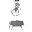Ensemble de salle à manger en fonte d'aluminium à l'épreuve des intempéries 5, disposition, structure noire, savoir-faire et fabrication fine, confort d'assise ergonomique, patin antidérapant, instructions d'assemblage simples