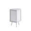 Armoire d'angle 21,64 "avec porte en verre trempé et rangement - Blanc pour salle de bain, chambre à coucher, salon, espace simple fonctionnel élégant