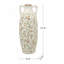 Vase en céramique 6 x 6 x 15,5 po avec motifs floraux multicolores