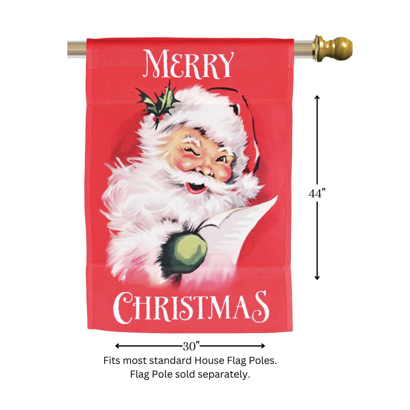 Polyester double face Noël, H 44 po x l 30 po