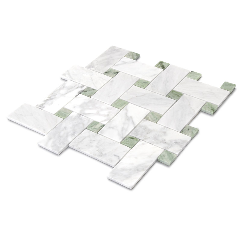 12" x 12" Basketweave Honed Natural Marble Floor & Wall Mosaic Tile