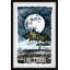 Stars and Full Moon 1 Piece Single Picture Frame Painting-1151500701