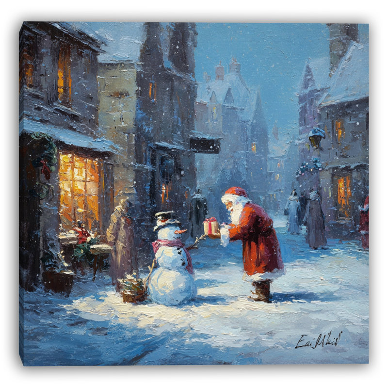 Art mural sur toile Snowy Lane Surprise, H 30 po x l 30 po