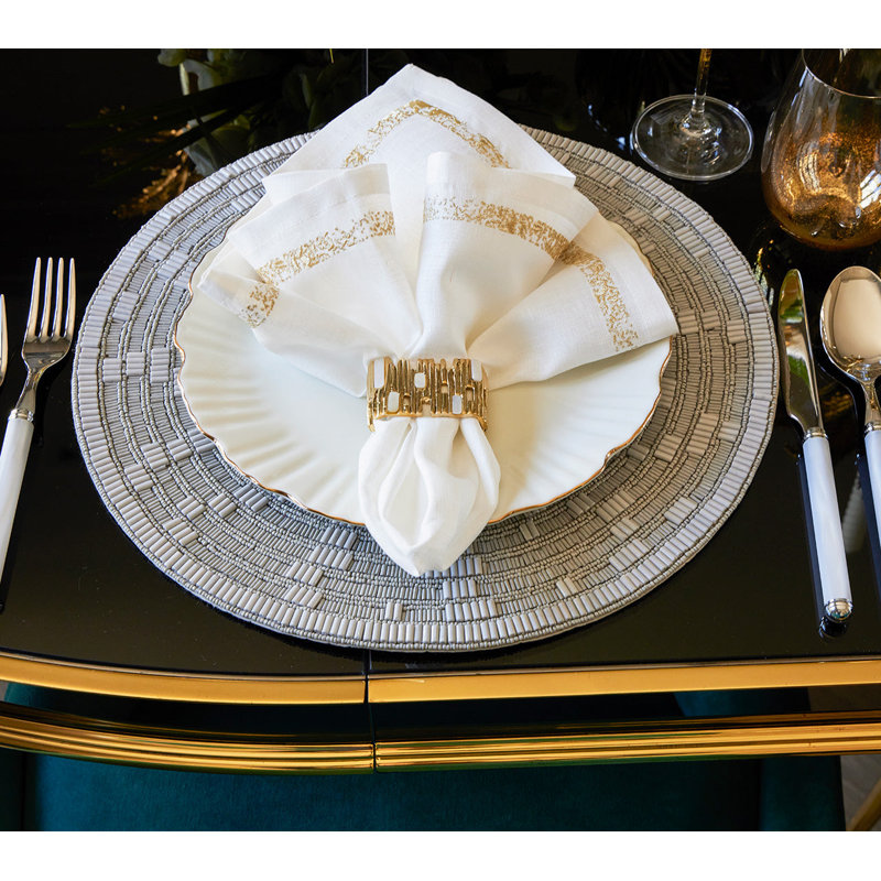Matrix Napkin Ring in Gold