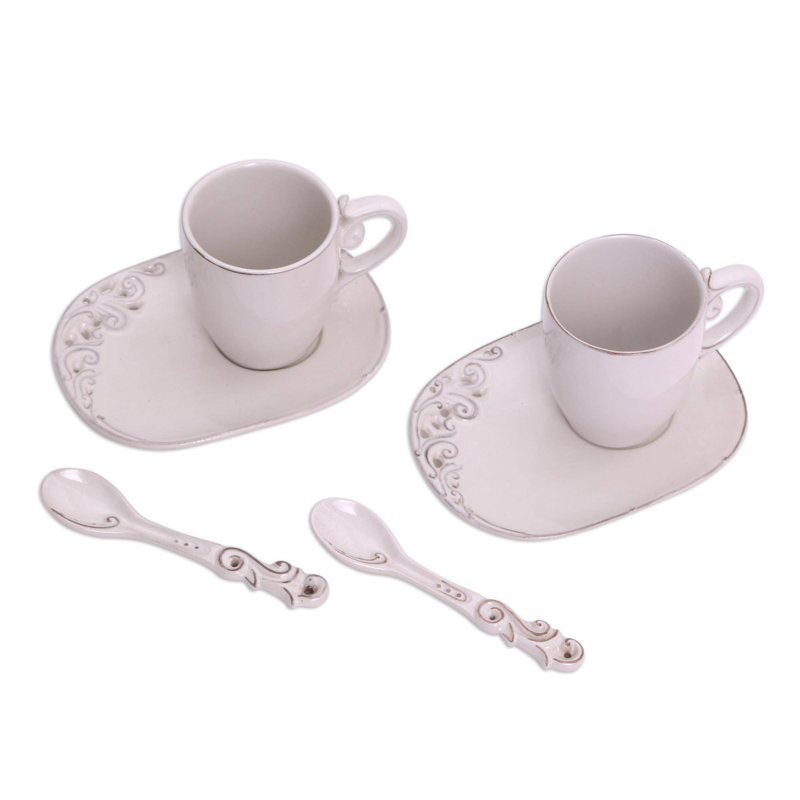 Axl Handmade Ceramic Porcelain Coffee Mug Teacup and Saucer