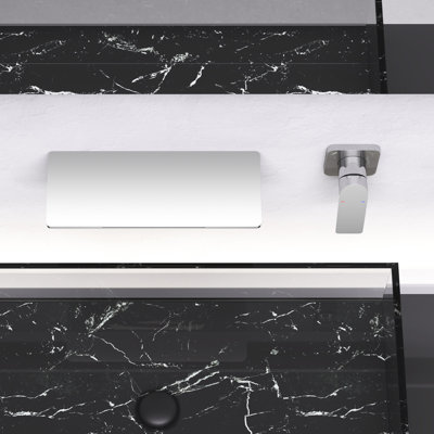 Robinet de lavabo de salle de bain en cascade, fabriqué en laiton, simple pour une gestion simple de la température et du débit de l'eau, pour maximiser l'espace du comptoir, 11,97 po Profondeur, 4,7 largeur, 16,2 hauteur, 11,88 lb