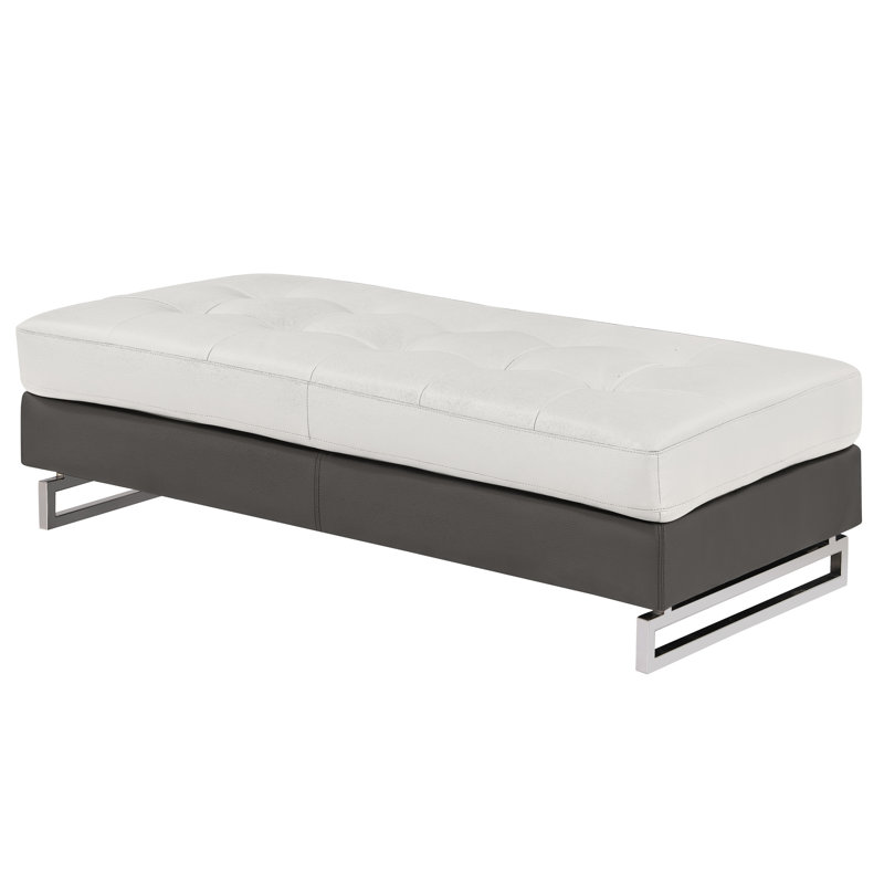 Canapé modulaire en cuir véritable gris avec structure en bois massif et pieds élégants, expérience spacieuse