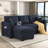 82" Velvet Sleeper Sectional Sofa with Storage Chaise, Convertible Sleeper Sofa Bed,  Pull Out Couch with USB Port, Side Pockets-1995288220