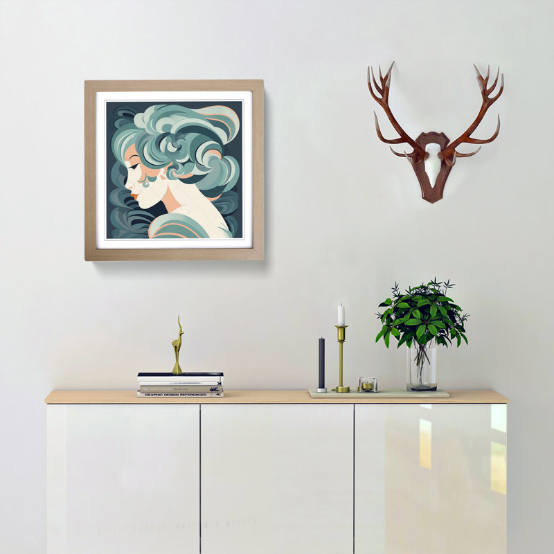 Single Picture Frame Print on Wood, Oak Framed