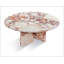 Table basse en marbre naturel rose, table de salon, pierre véritable, H 27,6 po-131255923