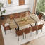 Ensemble de table de salle à manger 87 pouces en bois avec chaise rembourrée en similicuir-1656756925-1667589834-1658682294