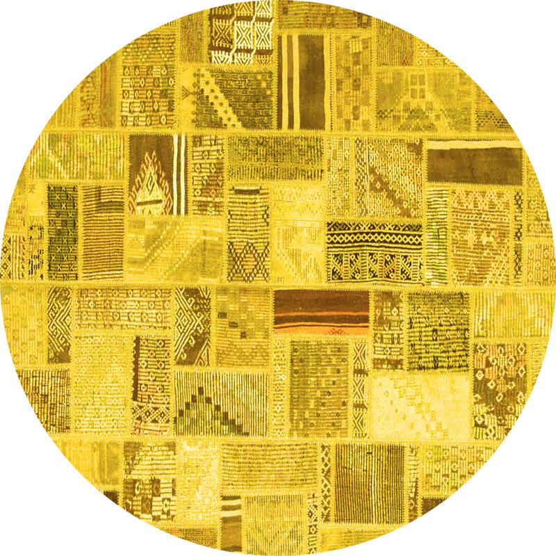Performance Patchwork Indoor Rug, Round 5'