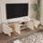 Harkless 78.74'' Luxury Marble Beige TV Stand with 4 Cabinets and Elegant Gold Legs, Fully Assembled 