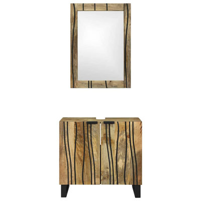 Bathroom Furniture Set With Shelf 2 Pcs 62 X 33 X 58 Cm