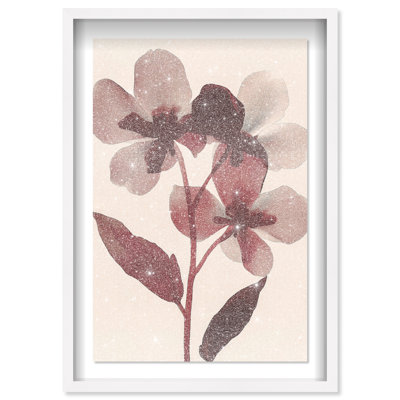Crimson Coastline II Shadowbox Abstract Print by Oliver Gal, Black Frame, 10 x 15