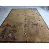 Antique Dhurrie Oversized Room Size Wool Ivory Rug